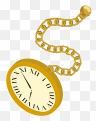 Pocket Watch Clipart - Transparent Alice In Wonderland Clock Emoji,Pocket Watch Emoticon