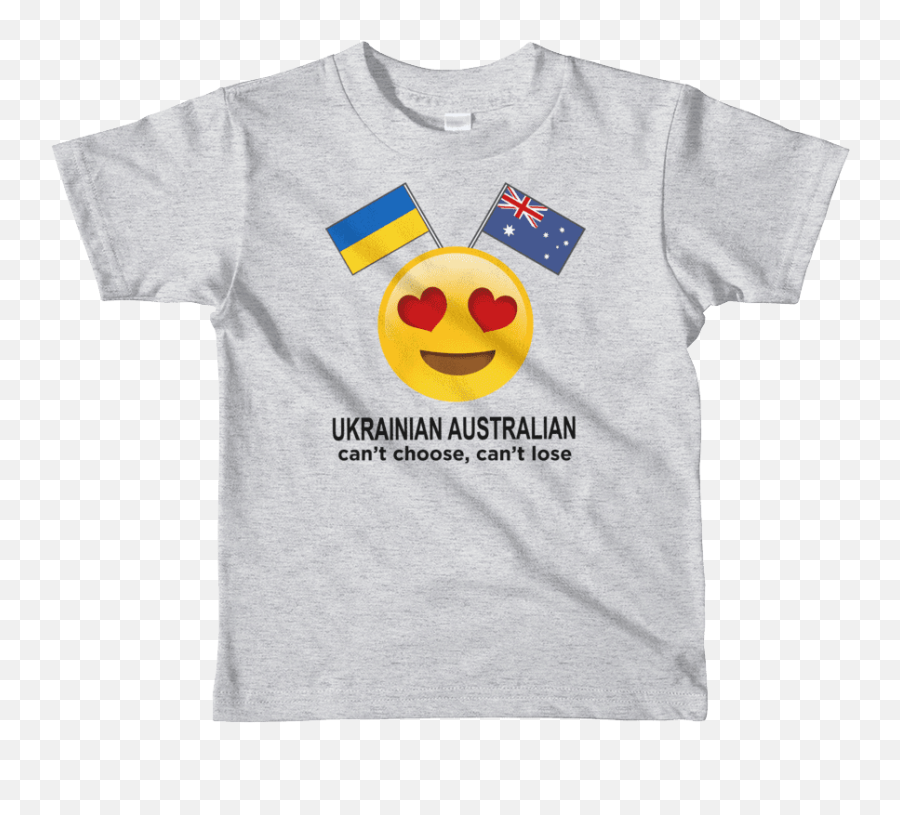Ukrainian Australian Kids T - Jesus Loves Me Shirt For Kids Emoji,Ukrainian Flag Emoji