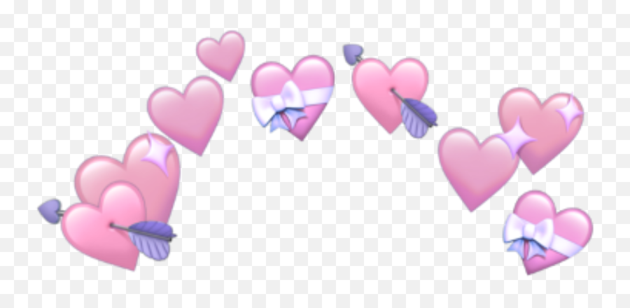 Heart Crown Halo Emoji Sticker By - Girly,Heart Emojis Surrounding Head
