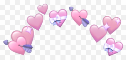 Heart Crown Halo Emoji Sticker By - Girly,Heart Emojis Surrounding Head