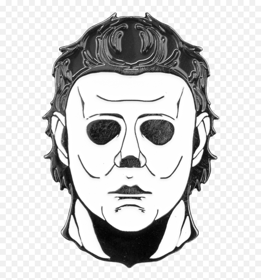 Download Latex Mask Enamel Pin - Michael Myers Mask Cartoon Emoji,Michael Myers Emoji