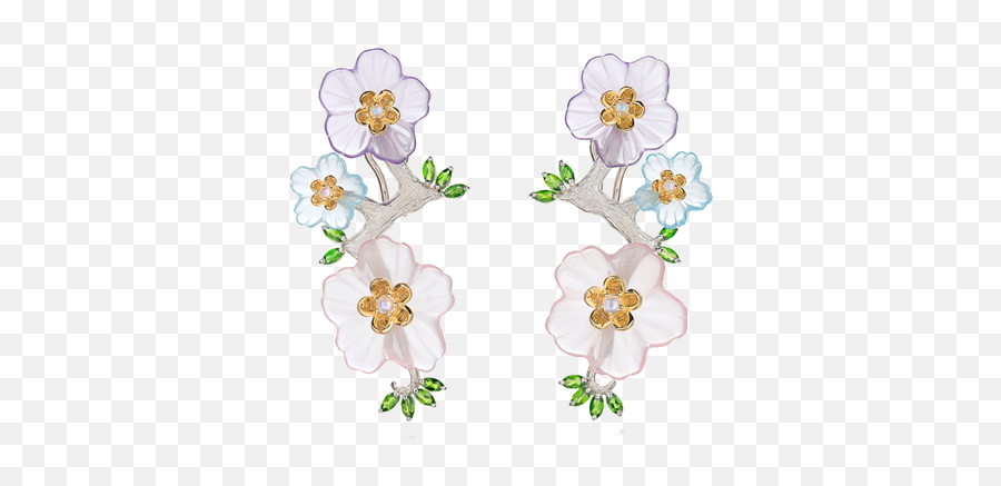 Currency Flower Earrings U2013 Bea Bongiasca Emoji,Flowers In Emojis