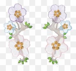 Currency Flower Earrings U2013 Bea Bongiasca Emoji,Flowers In Emojis
