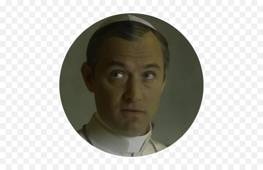 Telegram Sticker From The Young Pope Pack Emoji,Raided Eybrow Emoji