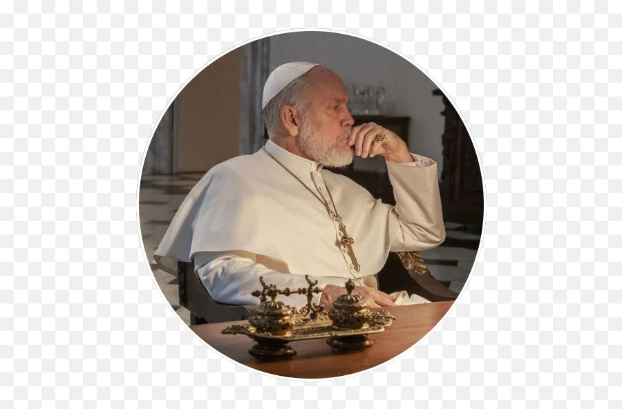 Telegram Sticker From The Young Pope Pack Emoji,Pope Hat Emoji