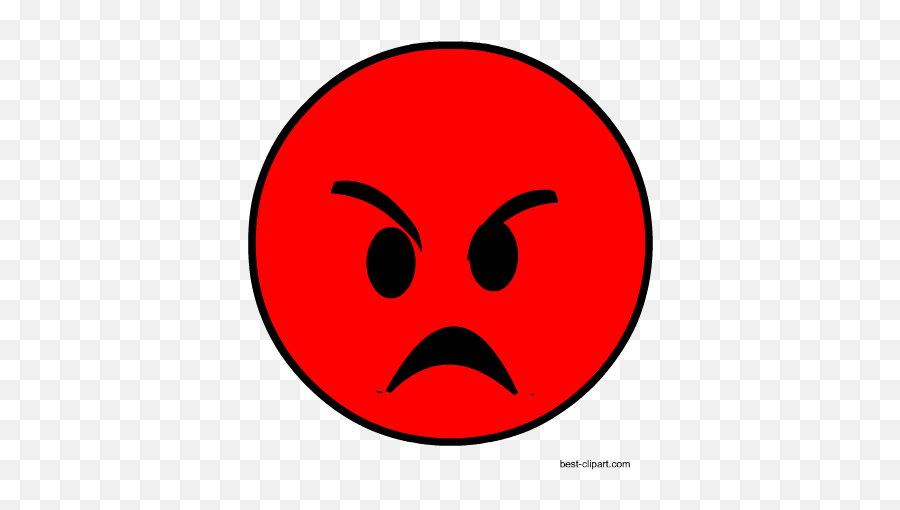 Free Emoji Clip Art - Red Angry Face Emoji,Angry Emoji