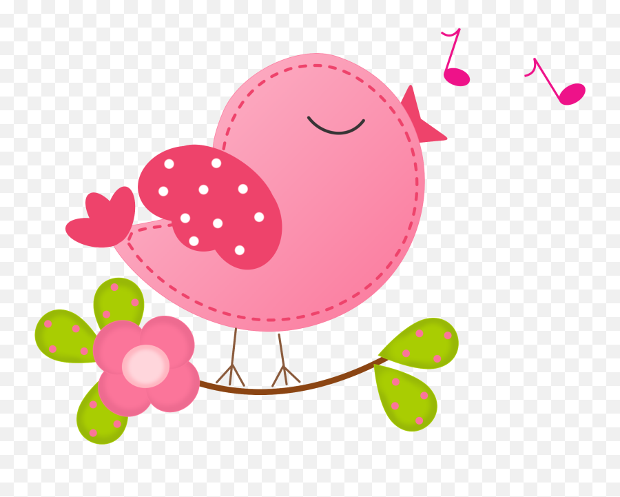 Beauty Birds Singing Clipart - Passarinho Jardim Encantado Png Emoji,Singing Emoji Clipart