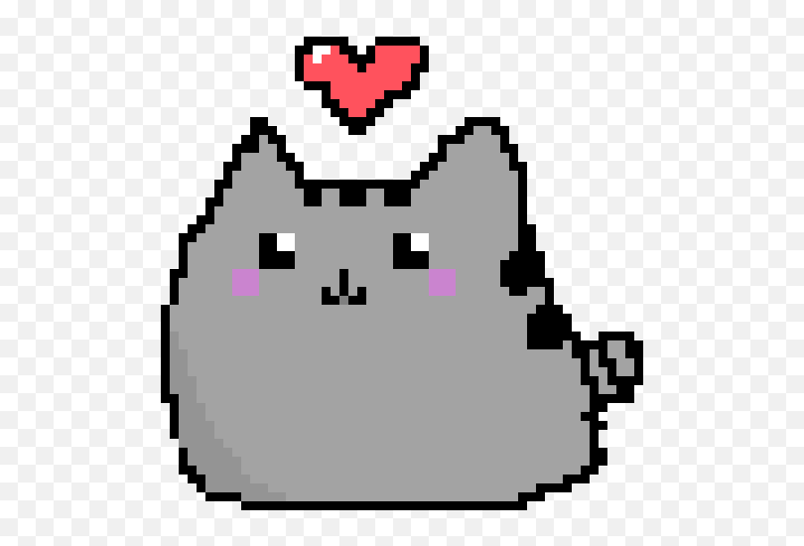 Pusheen Cat With Heart Pixel Art - Muine Bay Resort Emoji,Pusheen The Cat Emoji