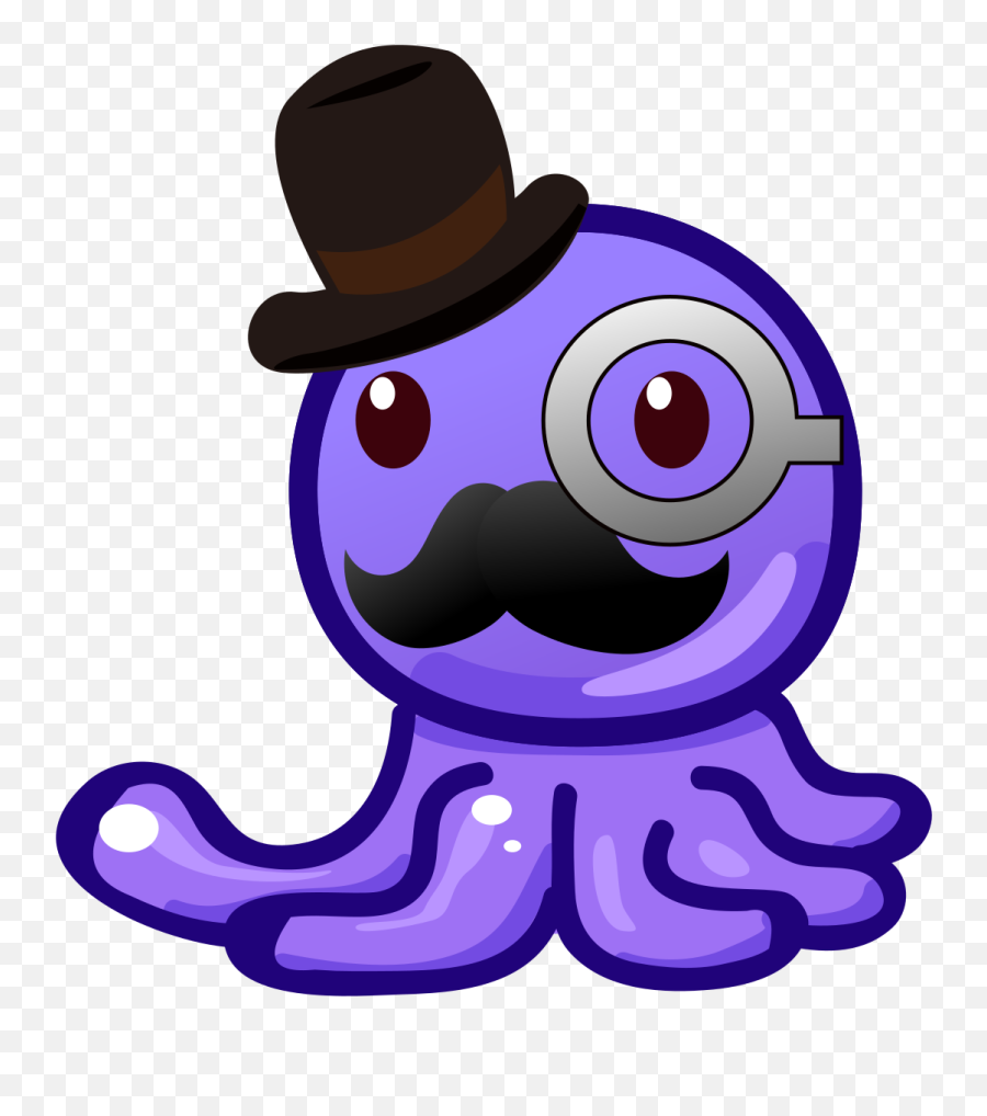 Peo - Gentleman Octopus Emoji,Octopus Emoji
