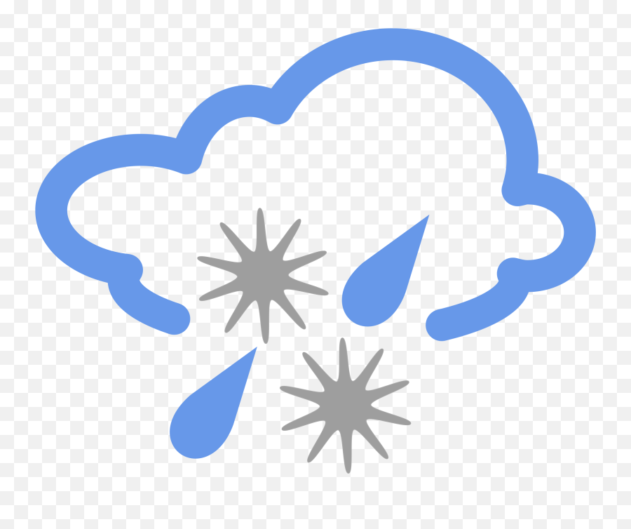 Clipart Snow Rain Clipart Snow Rain - Hail Weather Symbol Emoji,Emoji Weather Symbols