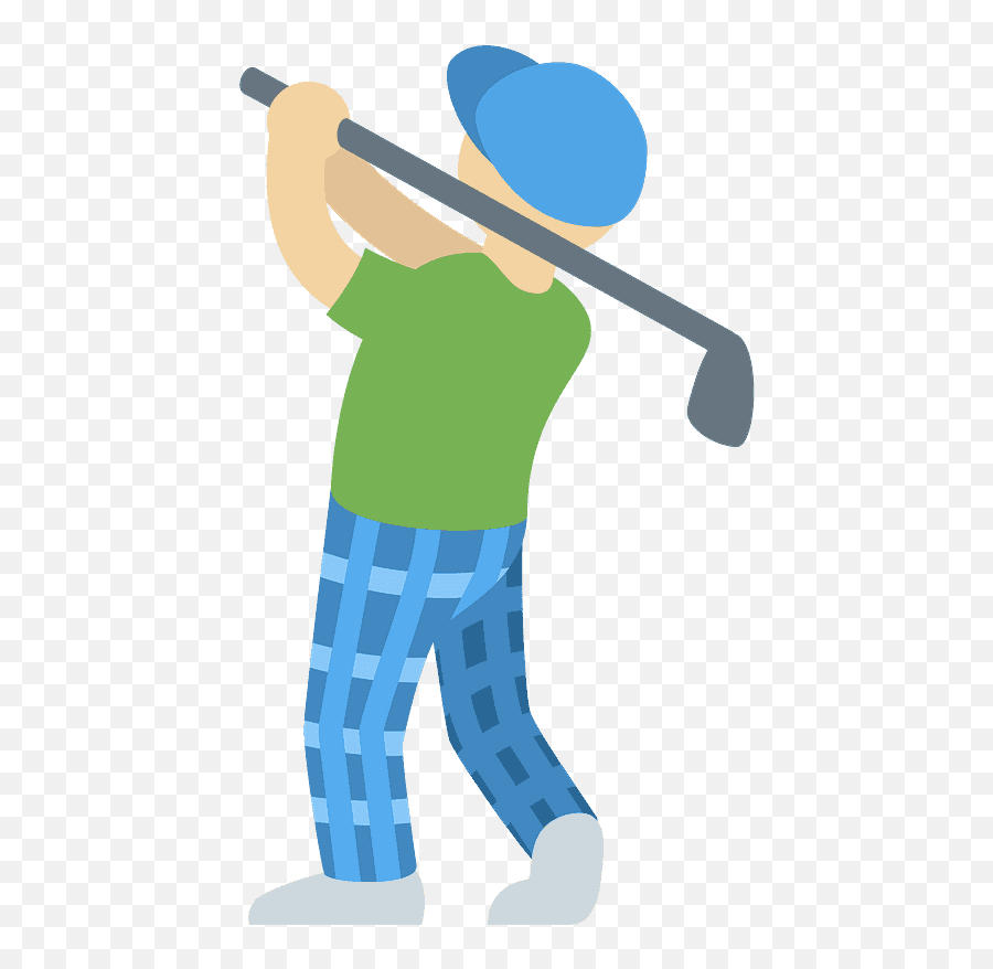 Man Golfing Emoji Clipart - Man Golfing Emoji,Golf Emoji Free
