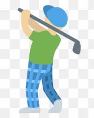 Man Golfing Emoji Clipart - Man Golfing Emoji,Golf Emoji Free