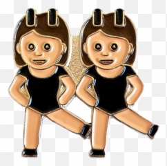 Blonde And Brunette Emoji Transparent - Blonde And Brunette Emoji,Bff Emoji