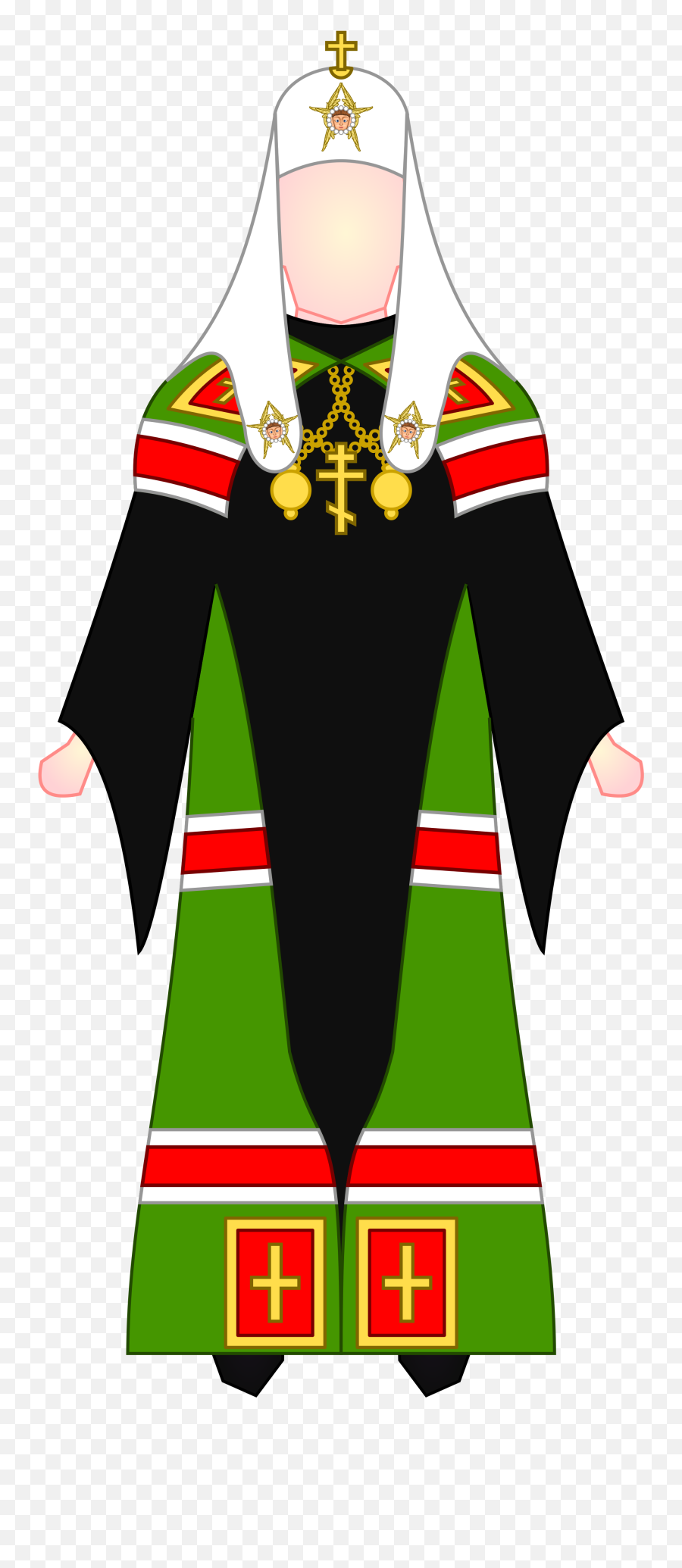 Slavic Orthodox Patriarch - Bishop Orthodox Dreess Emoji,Russian Cross Emoji