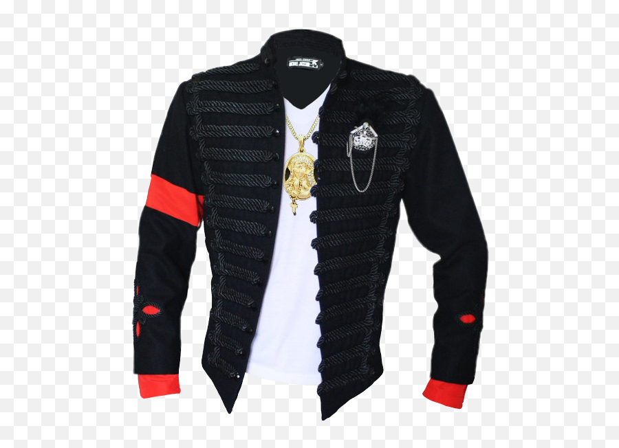 Michael Jackson Black Jacket With Chain Png Official Psds - Jacket Michael Jackson Outfits Emoji,Michael Jackson Emojis Png