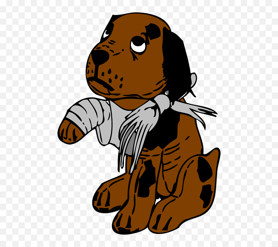 Do Not Hurt Animals - Cartoon Hurt Dog Emoji,Broken Leg Emoji