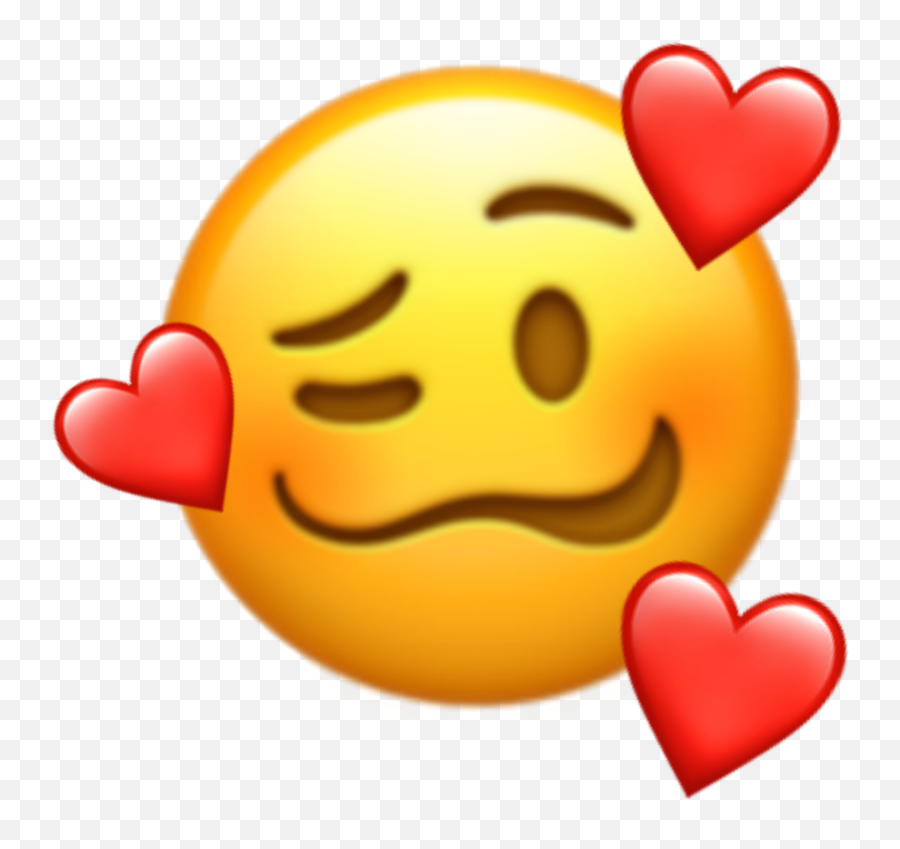 Hearts Heart Heartemoji Sticker - Smirk Emoji,Smirking Emoji