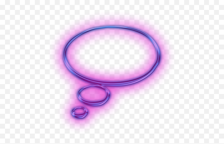 Intrusive Thoughts And Flashbacks - Neon Thinking Bubble Png Emoji,Emotion Thought Bubble