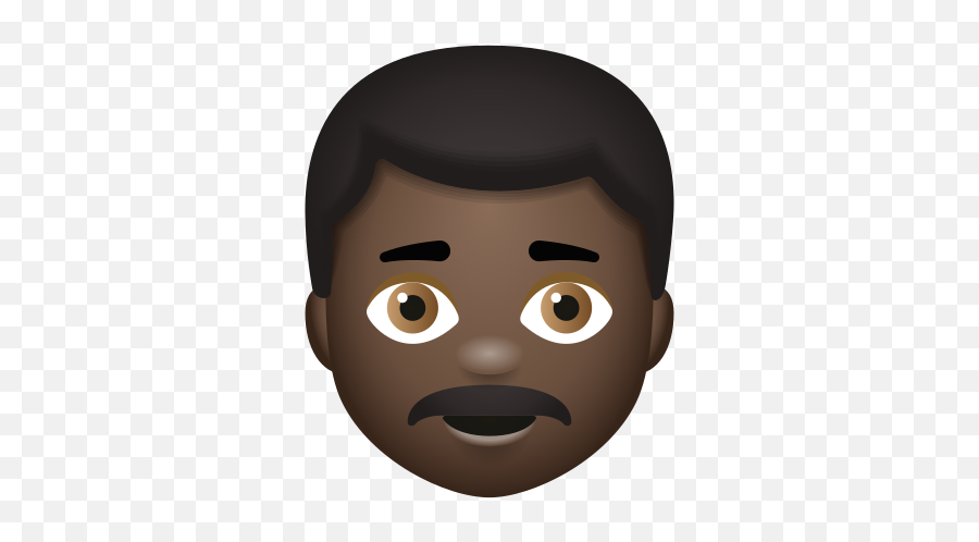 Man With Mustache Dark Skin Tone Icon - Black Grandpa Emoji Transparent Background,Menorah Emoji