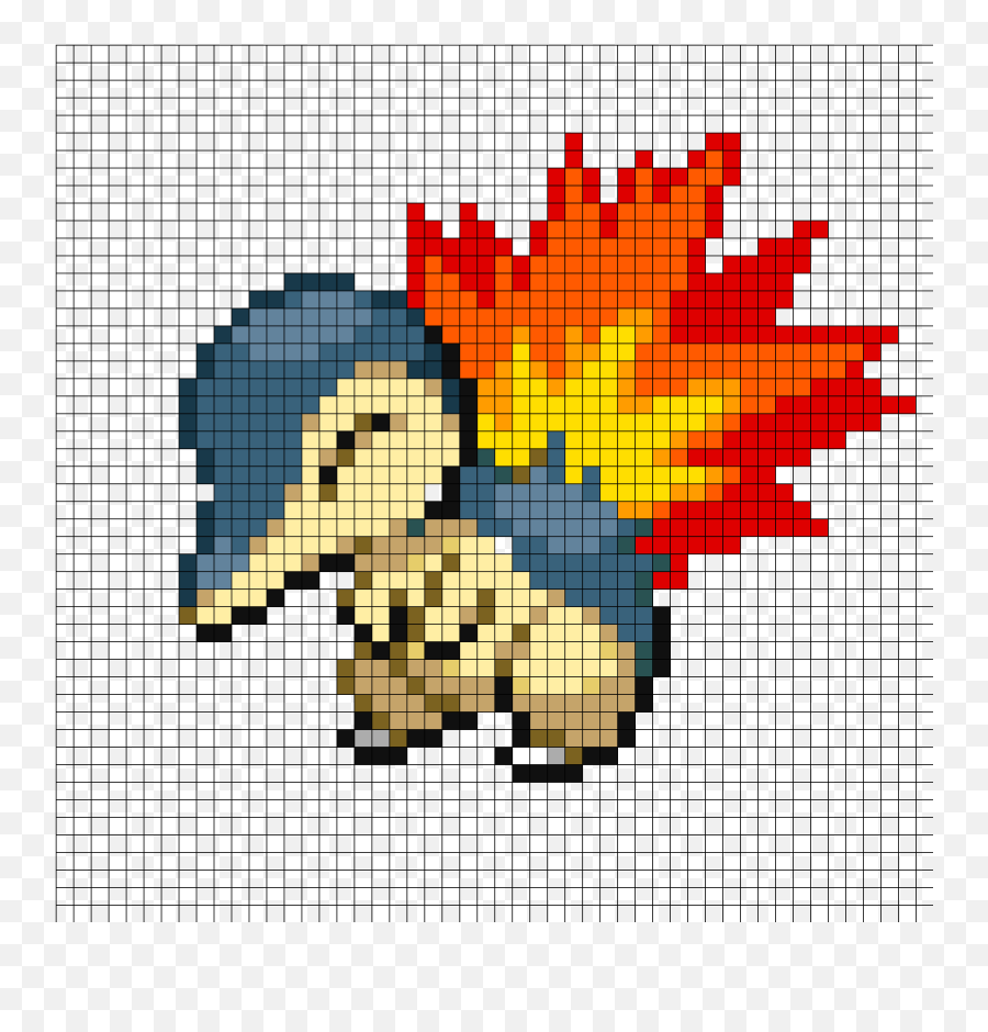 Kandi Patterns For Kandi Cuffs - Cyndaquil Pixel Art Emoji,Cyndaquil Emojis Kandi Patterns For Kandi Cuffs - Cyndaquil Pixel Art Emoji,Cyndaquil Emojis