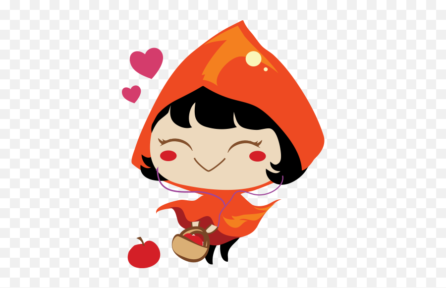 Red Riding Hood Stickers By Padadaz - Fictional Character Emoji,Hood Emoji