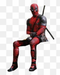 Deadpool Sitting Png Official Psds - Deadpool Png Emoji,Deadpool Movie Emojis