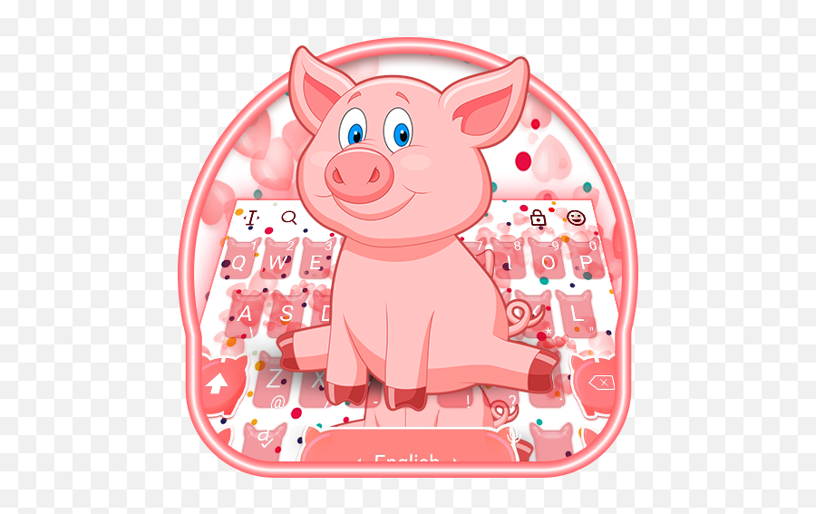 Pink Cute Piggy Keyboard Theme Apk 6622019 - Download Apk Animal Figure Emoji,Whatsapp Pig Emoticon