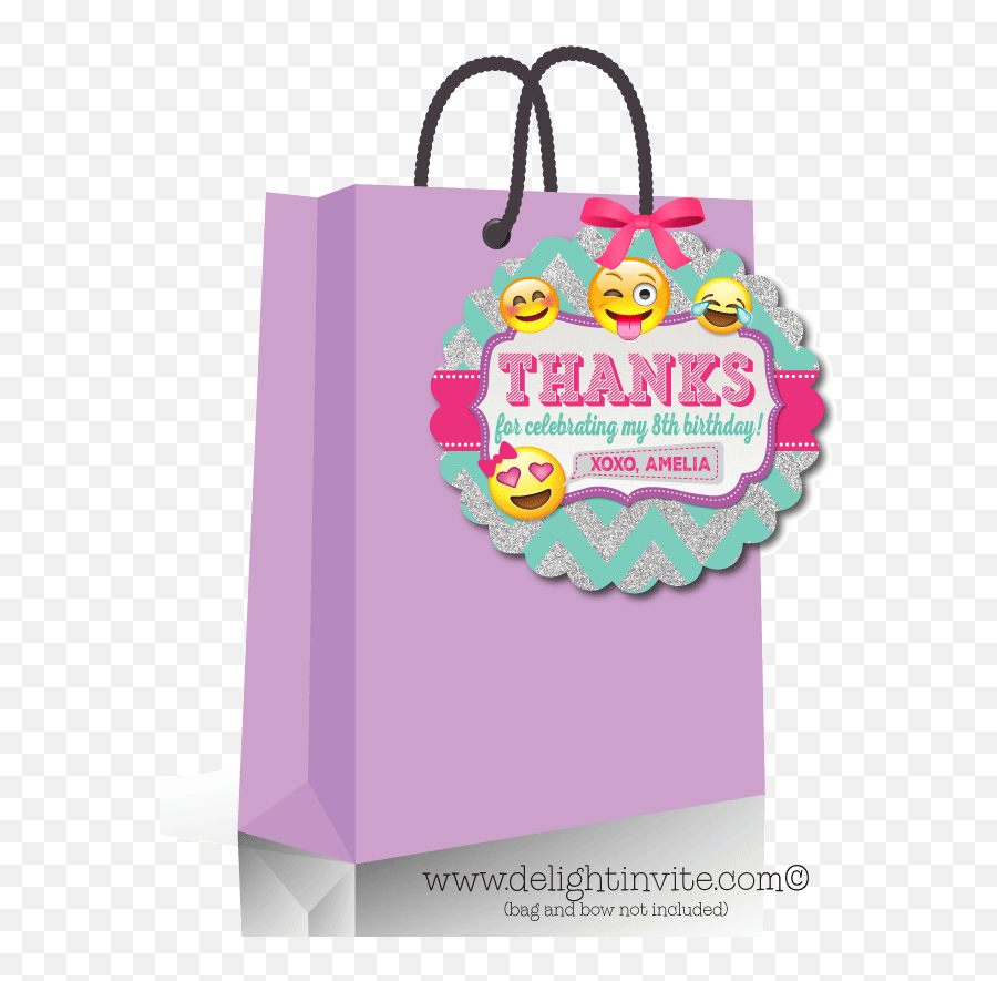 Download Emoji Omg Birthday Favor Tags - Greeting Card Png Girly,Card Emoji