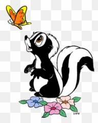 Flower Bambi 1942 Disney Tattoos Disney Drawings - Draw Flower From Bambi Emoji,Skunk Emoji