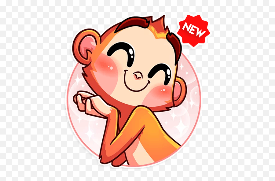 2021 New Funny Monkey Stickers Wastickerapps Pc - Happy Emoji,Monkey Emoji Meme