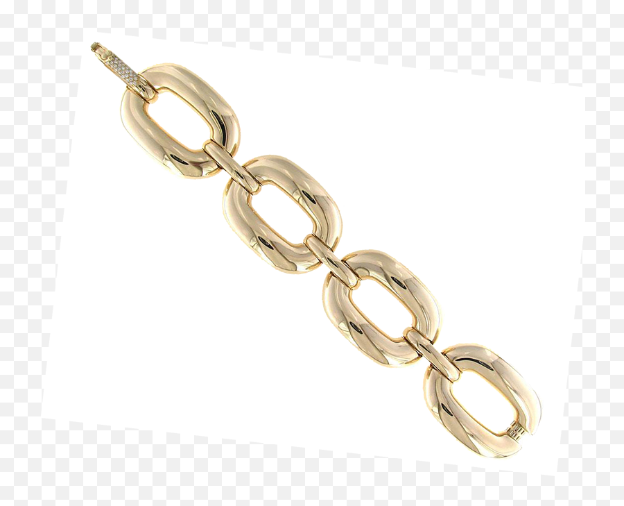 18kt Yellow Gold Oval Link Bracelet With Diamond Accent Emoji,Girls Emoji Bracelets