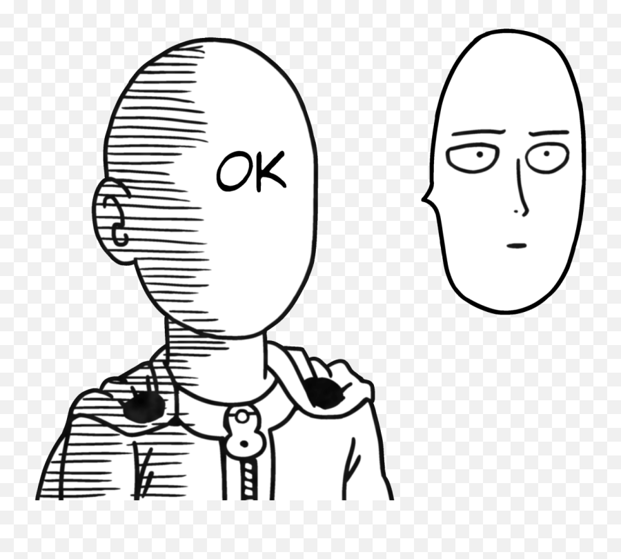 One Punch Man - Saitama Ok Face One Punch Man Anime One Transparent One Punch Man Ok Emoji,Emotion Drawing Meme