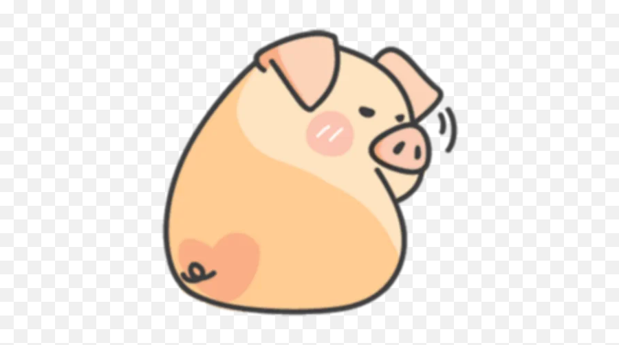 Piggy Dubyu0026frog Bady - Stickers By Yonhuan Jiang Pigpig And Guagua Sticker Emoji,Piggy Emoticons