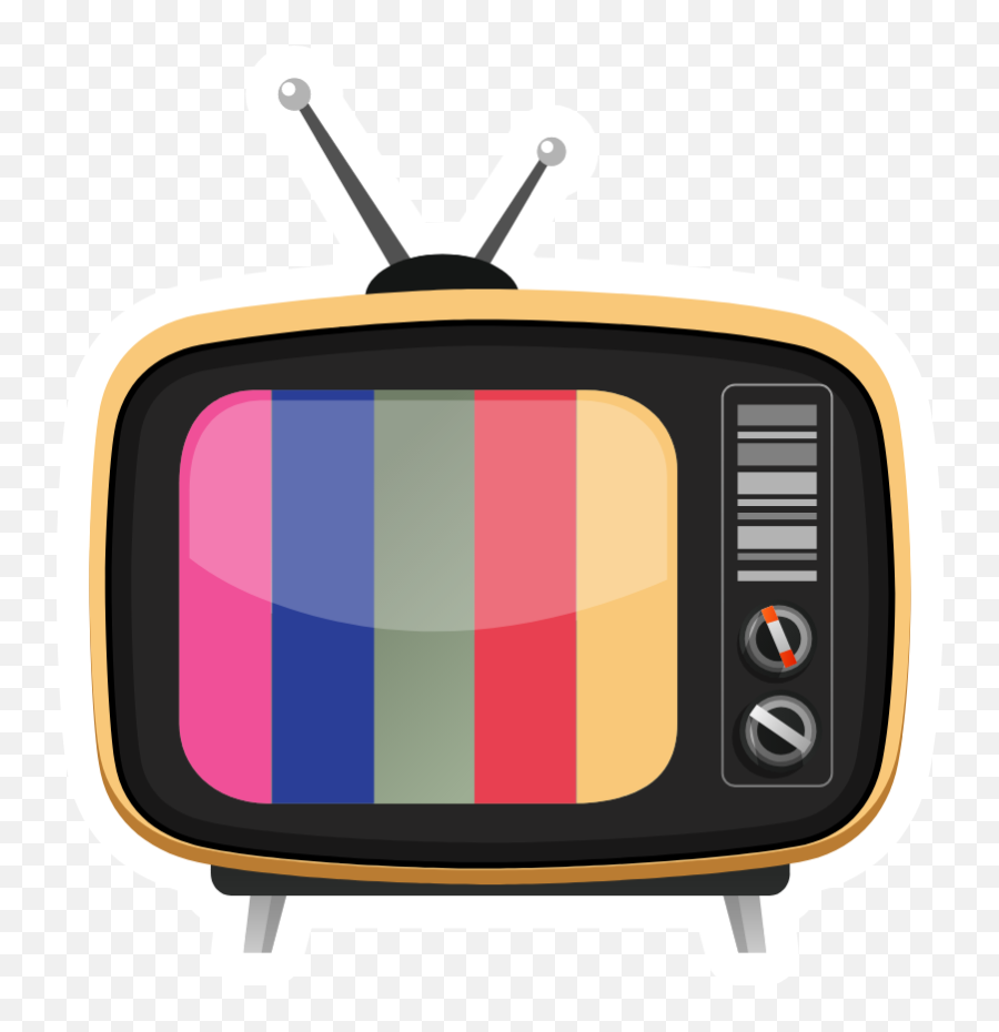 Retro Tv Playing Color Bars - Television Emoji,Tv Emojis