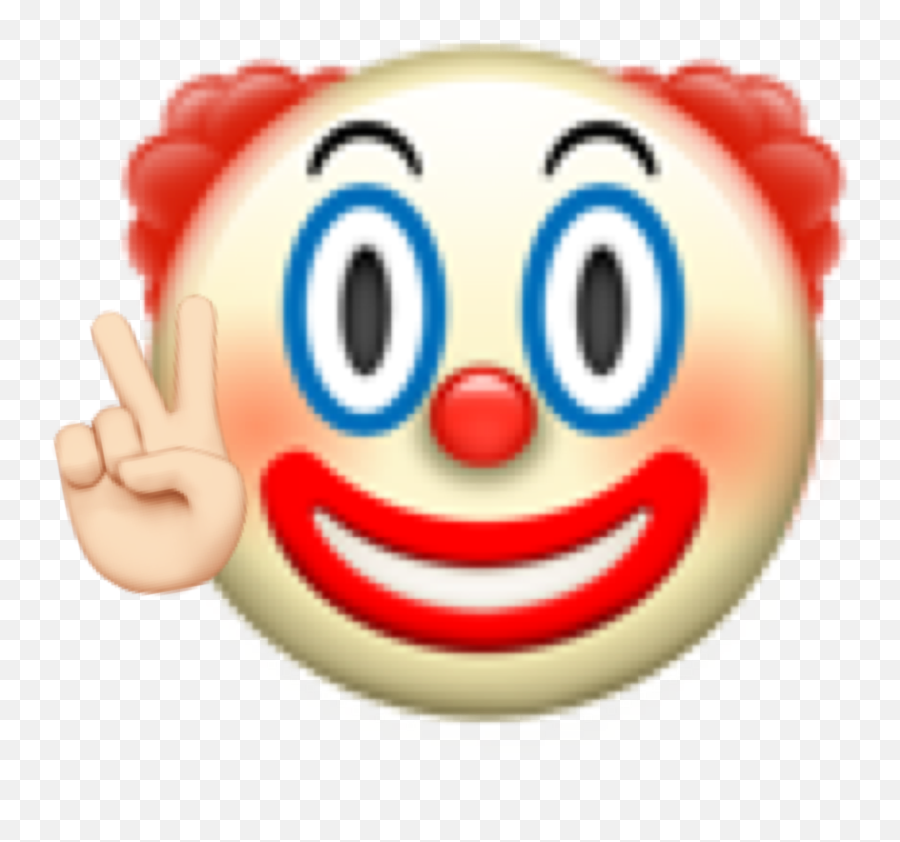 Clownhandemojiface Sticker - Clown Emoji Png,Uwu Face Emoji