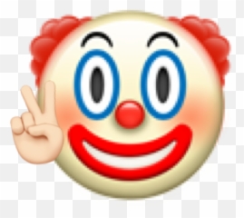 Clownhandemojiface Sticker - Clown Emoji Png,Uwu Face Emoji