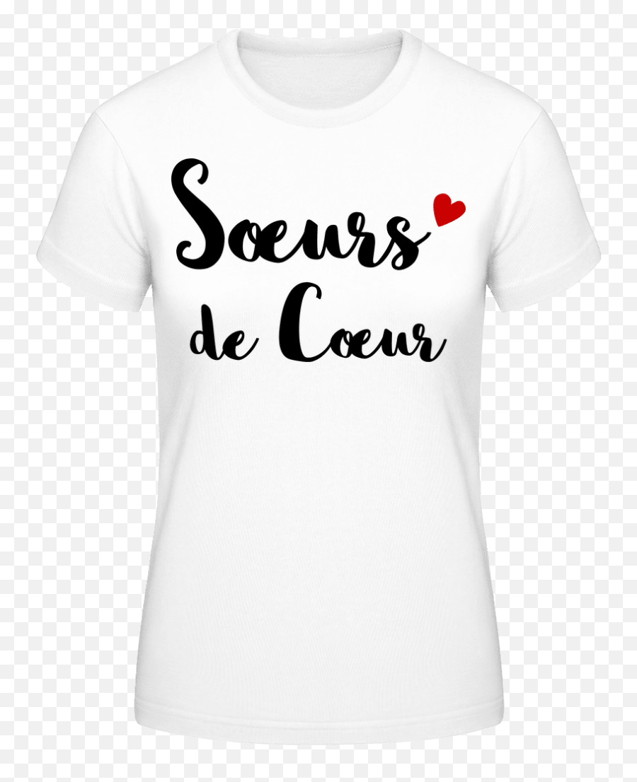 Sœurs De Cœur T - Shirt Standard Femme Unisex Emoji,Emoji Coeur Blanc