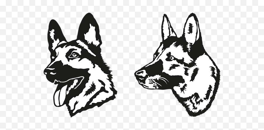 Free German German Shepherd Vectors - Pastores Alemanes Para Colorear Emoji,German Symbols For Emotions