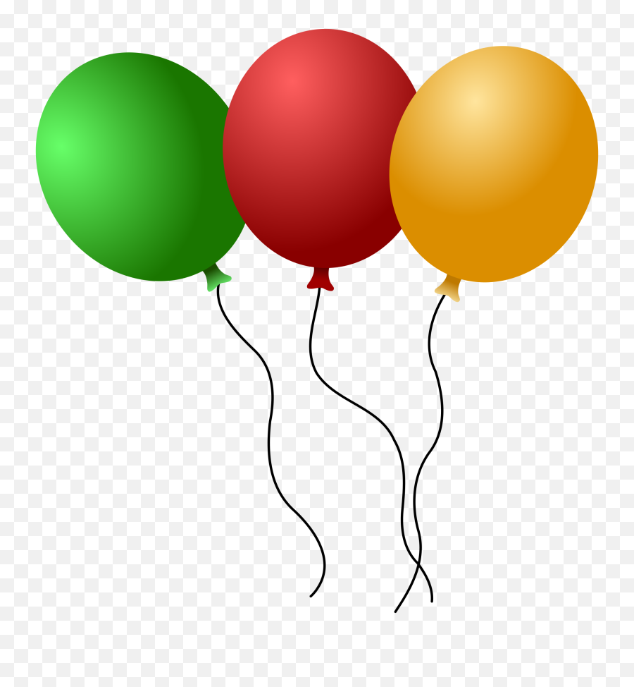 Birthday Balloon Images - Clipart Best Red Green Yellow Balloons Emoji,3 Red Balloons Emoji