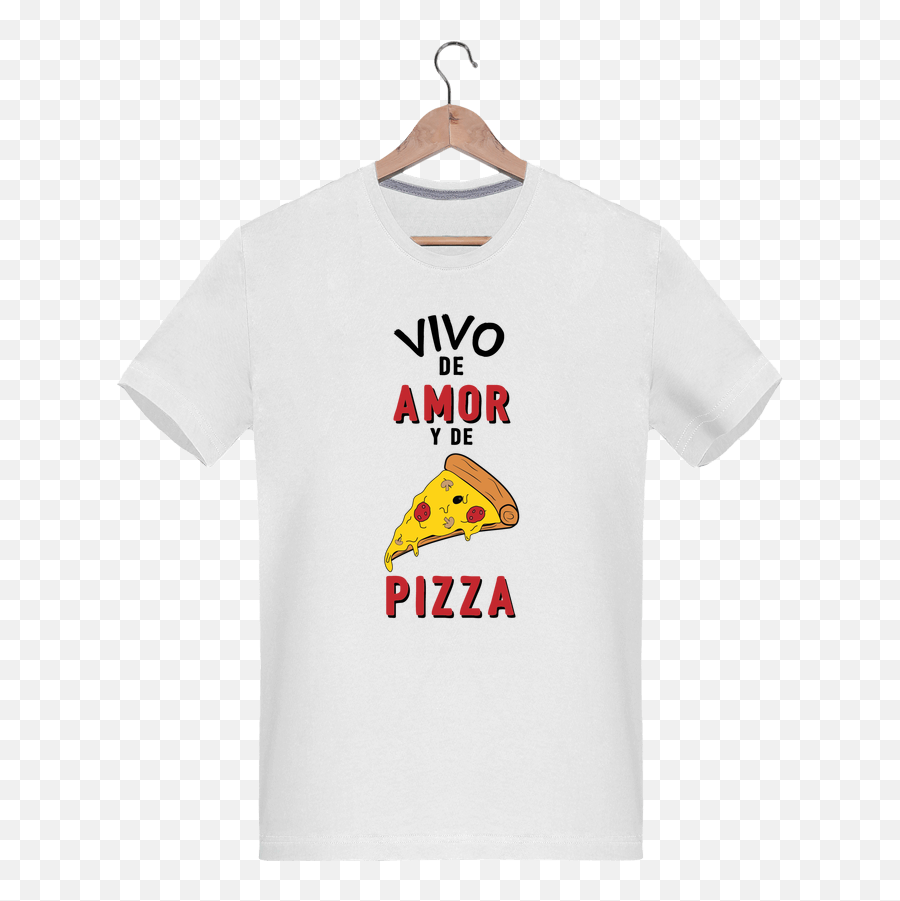 Tee - Shirt Vivo De Amor Y De Pizza Humour Camisas Camisetas Personalizadas Con Animales Emoji,Emojis Glaseado Para Tora