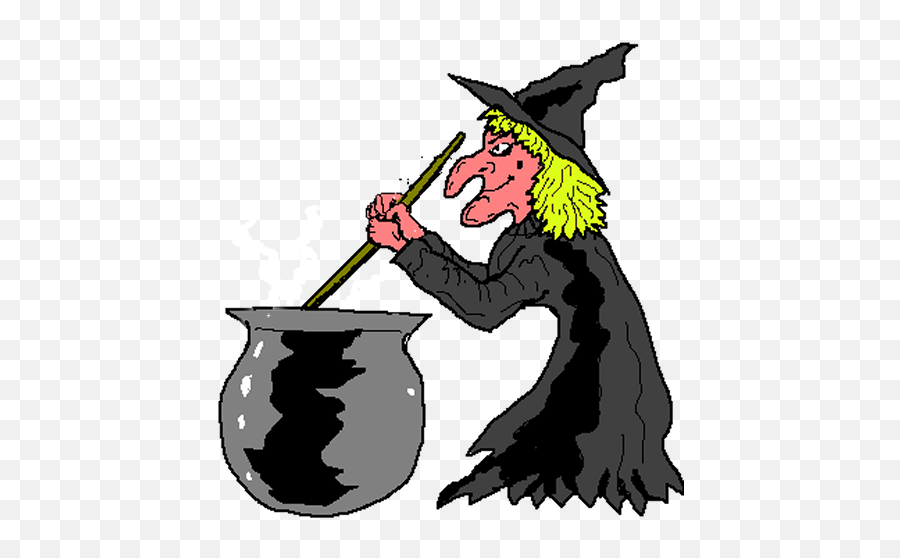 Evil Witch Clipart Kid - Witch With Cauldron Clipart Emoji,Evil Witch Emoji
