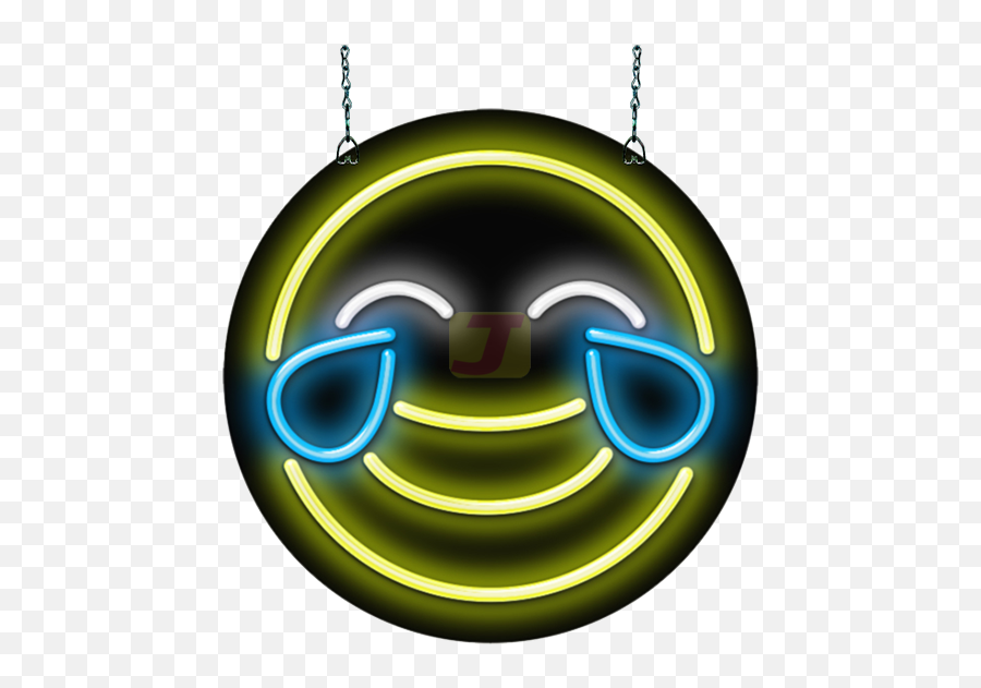 Face With Tears Of Joy Emoji Neon Sign - Happy,Tears Emoji