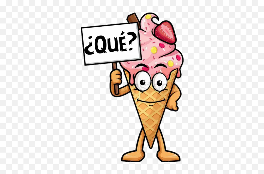 Letreros De Helado Stickers Para Whatsapp - Ice Cream Character Logo Emoji,Emojis Helado