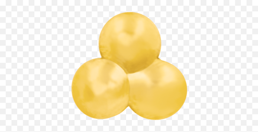Junipurr Gold Tri - Bead Sara Pierced Me Solid Emoji,Yellow Emoticon Beads