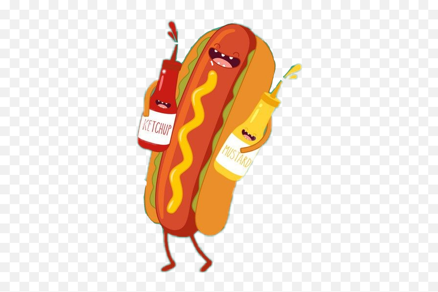 Largest Collection Of Free - Cartoon Hot Dog Mustard Emoji,Hot Dog Emoji