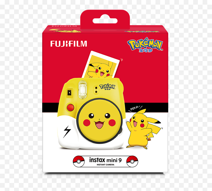 Fuji Li Polar Mini9 Pikachu Camera Package With Polaroid - Fujifilm Finepix Emoji,Pikachu Emoticons