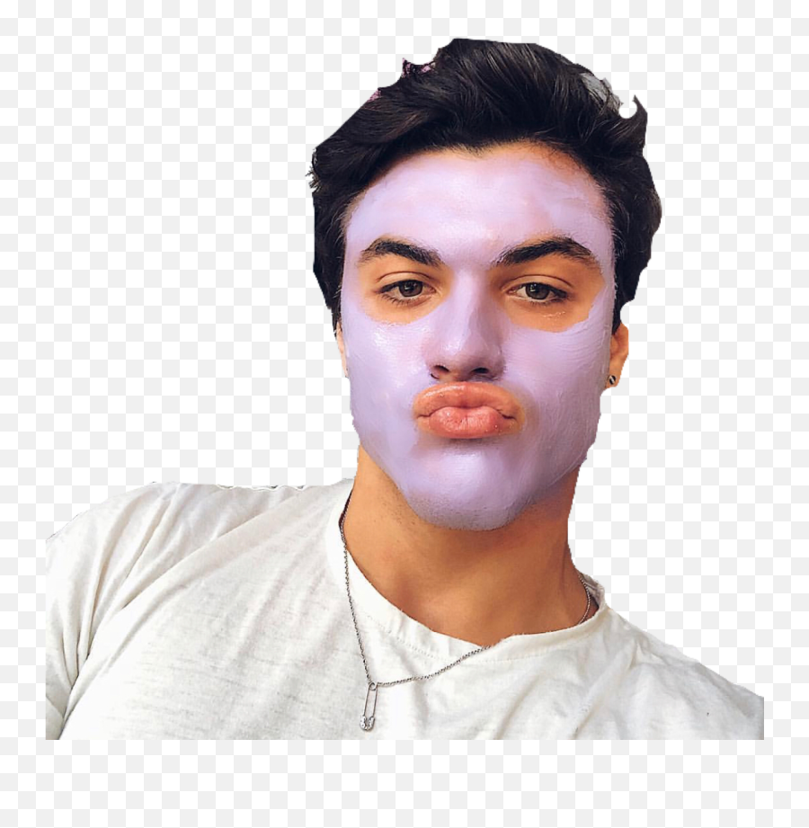 Ethan Dolan Face Mask James Charles Sticker By - Ethan Dolan With Face Mask Emoji,Danger Dolan Emoji