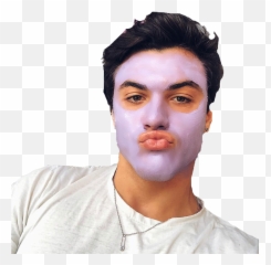 Ethan Dolan Face Mask James Charles Sticker By - Ethan Dolan With Face Mask Emoji,Danger Dolan Emoji