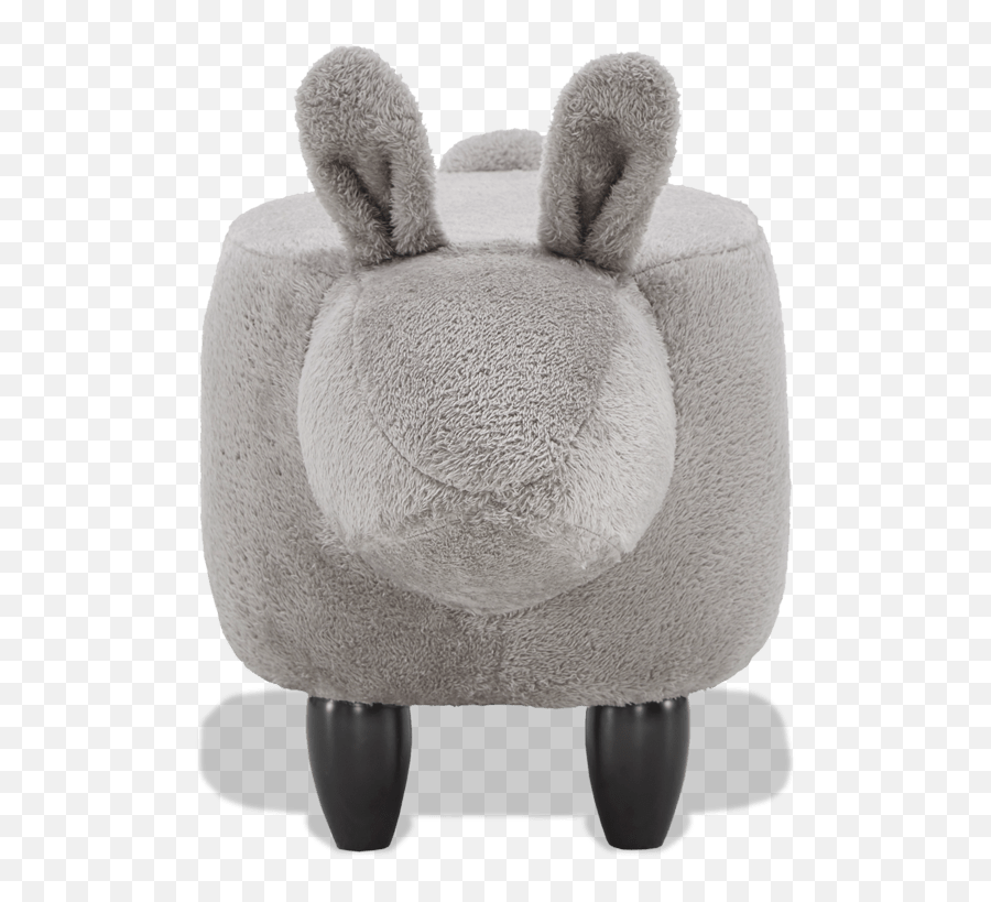 Gray Bunny Kids Ottoman - Soft Emoji,Visiable Emotions Of A Bunny