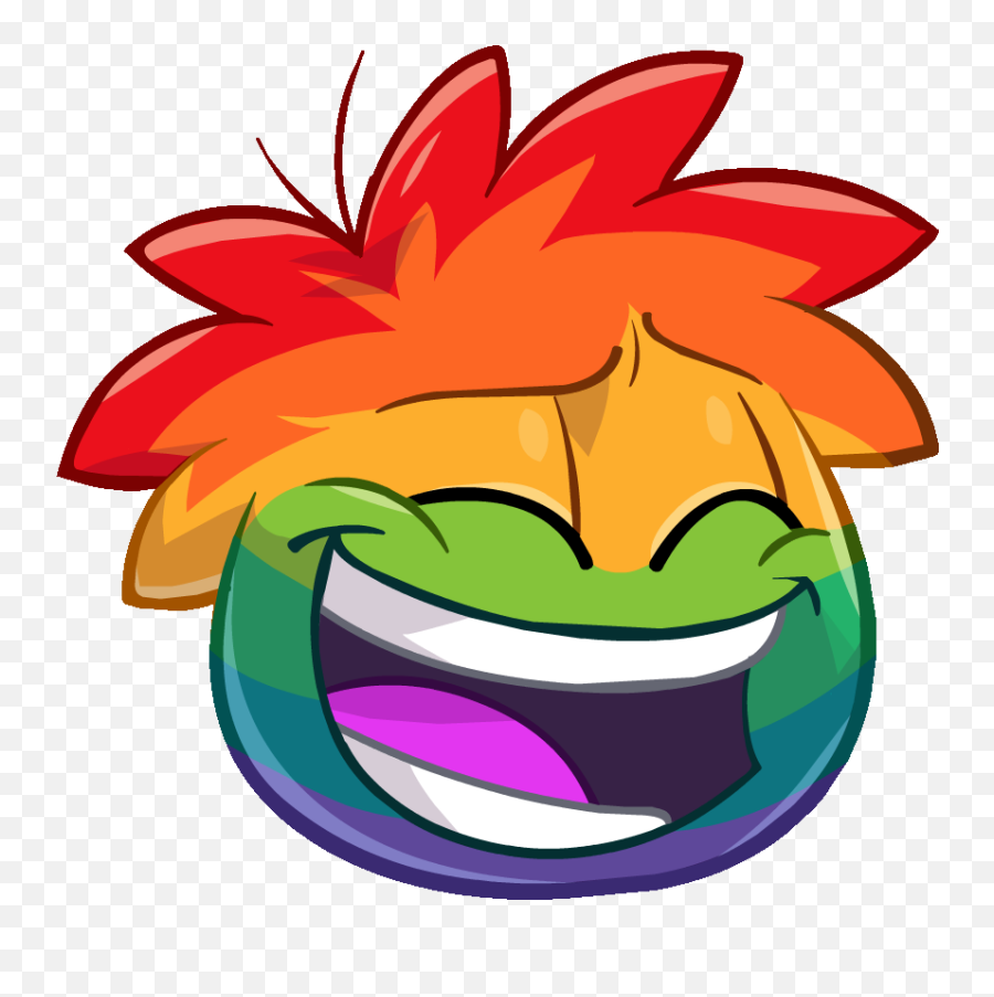 Canada Flag In Circle - Rainbow Puffle Club Penguin Emoji,Jaw Drop Emoticon
